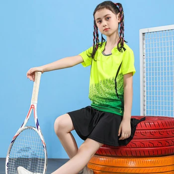 Nouă Copii Badminton Îmbrăcăminte tricouri iute Uscat Volei Tenis de Formare Tricouri Respirabil Personalizate Sport Maneca Scurta