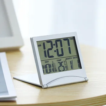 Oglindă curbată Ecran Ceas cu Alarmă LED-uri Desktop Ceas Electronic Home Decor Ceas de Masa Temperatura Funcția Snooze Ceas Digital