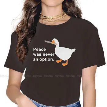 Pacea Nu A Fost Niciodată O Opțiune Mai Noi Tricouri Untitled Gâscă Joc Amuzant Femeie Grafic Topuri Tricou Gât O Dimensiune Mare