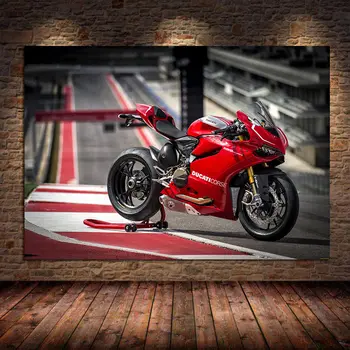 Panigale Roșu Superbike Sport bike Motocicleta Panza Pictura Imagine Arta de Perete Postere si Printuri pentru Camera de zi Cudaros Neînrămate
