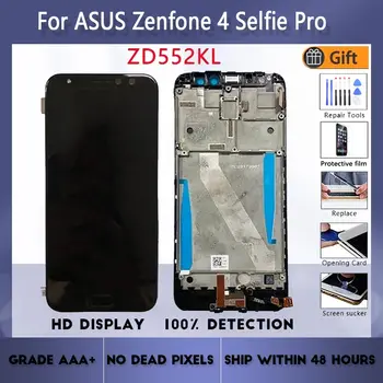 Pentru Asus Zenfone 4 Selfie Pro ZD552KL ecran LCD de asamblare cu fața caz atingeți sticla, Z01MD Display LCD original Alb Negru