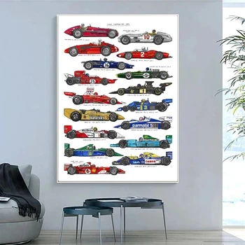 Postere si Printuri de Formula 1 Masini de Curse Campion Mondial Drivere Ayrton Senna Panza Tablouri pentru Living Home Decor de Perete