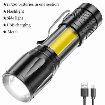 Puternic T6 LED Lanterna Super-Luminos Aliaj de Aluminiu Portabil USB Reîncărcabilă Lanterna Camping în aer liber Tactice Flash de Lumină