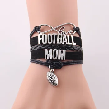 Puțin Minglou Infinită Dragoste de FOTBAL MAMA bratara de fotbal farmecul femei bratara & brățări pentru femei bijuterii de familie mama cadou