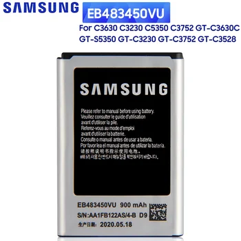 SAMSUNG Original, Baterie EB483450VU Pentru Samsung C3630 C3230 C5350 C3752 GT-C3630 GT-C3630C GT-S5350 GT-C3230 GT-C3752 GT-C3528