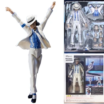 SHF Michael Jackson Acțiune Figura Figuarts Smooth Criminal Moonwalk Modelul de Colectare de Jucării 14CM Cadouri