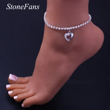Stonefans Moda Inima Stras Brățară pentru Femei Brățară en-Gros Desculț Sandale de Plajă Accesorii Pandantiv Brățară Bijuterii
