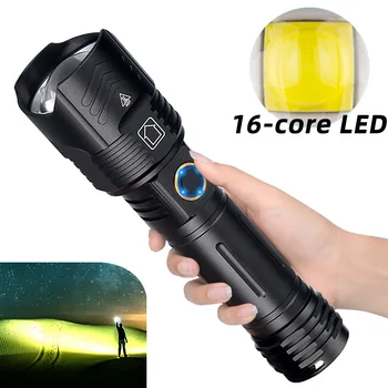 Super-Luminos XHP160 Lanterna LED-uri Puternice, rezistent la apa Lanterna USB Reîncărcabilă 18650 26650 Felinar Portabil Zoom Camping Lumina