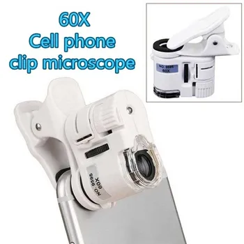 Telefon Mobil Microscop, Lupă Telefon Mobil Cu Camera Video De 60 De Ori Mini Portabil Microscop Mărire Mare