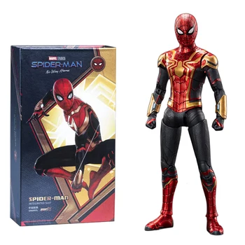 ZD Original Spider Man Marvel legends 1/10 Peter Parker Aur Negru Roșu Articulare Model de figurina de Colectie Jucărie pentru Copii