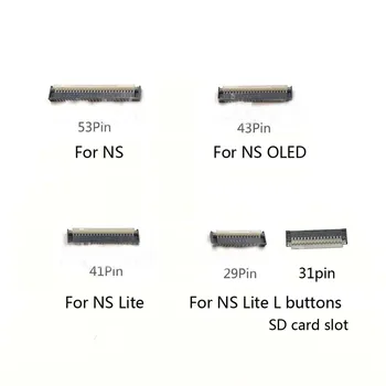 Înlocuire Pentru a COMUTA NS Lite oled Placa de baza Display LCD Ecran Flex Cable Clip Am butoane card SD Panglică Conector Soclu