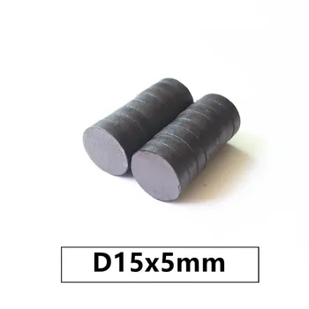 10buc/lot Y30 Disc Magnet de Ferită 15*5 mm magnet Permanent 15mm x 5mm Negru Rotund Difuzor cu magnet 15x5 mm
