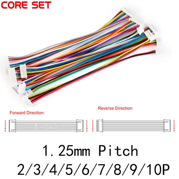 10buc Micro JST 1.25 mm Conector de Sârmă 2/3/4/5/6/7/8/10Pin Femeie la Femeie Dubla Electronice Conectori de Cablu 1.25 mm pas