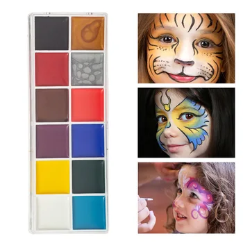 12 Culori Pictura Pigment Față Vopsea de Corp Machiaj de Halloween Henna Zi de Decorare Cosplay Culori pentru a Picta Copii Copii Machiaj