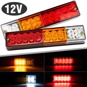 12V Spate a Remorcii 20 LED-uri de Lumină de Frână Spate Coada de Semnalizare Lampă Marșarier Universal pentru camion Camion Caravana Van Tractor RV UTE de Autobuz