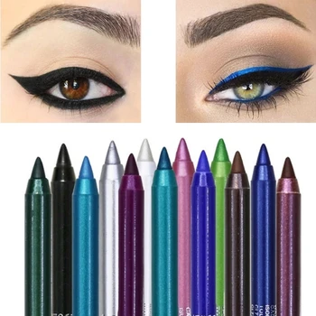 14 Culori de Lungă durată Eye Liner Creion rezistent la apa Pigment Albastru Maro Negru Eyeiner Pen Femeile de Culoare de Moda Machiaj Ochi