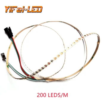 1Meter 90LEDs/m 120LEDs/m 200LEDS/M WS2812C 2020 led adresabile pixel LED benzi flexibile DC5V RGB full color ALB PCB 4mm larg