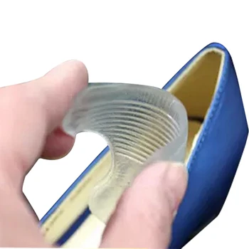 1Pair Silicon Transparent Branț cu Toc Gel Tampoane Protector Pentru Tocuri Frecare Picior de Îngrijire Instrumente de Pedichiura Gel Insoles