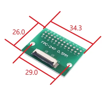 2 buc FPC FFC Cablu Conector 24 PIN 0.5 mm Adaptor pentru 24 de Poziție 2.54 mm 1.00 inch teren prin gaura BAIE PCB
