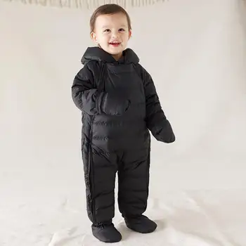 2022 Nou Copil Nou-născut Salopeta costum de schi pentru Copii Sugari de Iarnă cu Glugă Călduroasă în Jos jacheta Pentru Fete Baieti Copii Salopetă A802