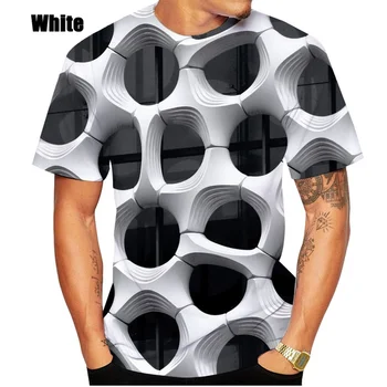 2023 Bărbați Imprimate 3D Model Geometric Digital de Imprimare de Moda Casual cu Maneci Scurte T-shirt