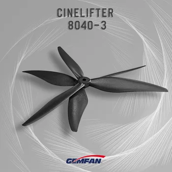 2Pair Gemfan Cinelifter 8040-3 Elice pentru Cinelifter & Freestyle M5 Hole Dia Pentru 2812 Motor FPV Racing Drone