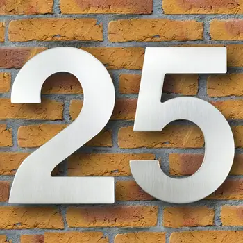 30cm Numărul Casei din Oțel Inoxidabil Adresa Semn #0-9 Huisnummer în aer liber Argint 12.Ușa Numere Acasă Numeros Casa Exterior Mare