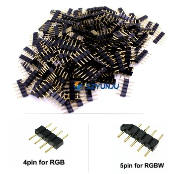 4pin RGB / 5pin RGBW Plug Conector de sex Masculin Pentru RGB/RGBW de sex Feminin conector pentru Benzi cu LED-uri 5050 RGB Singură Culoare led-uri de iluminat