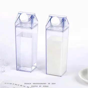 500/1000ml Transparent Sticla de Lapte Portabil de Apa de Plastic de Suc în aer liber Mare Ulcior de Apă de Băut Sticla de Sticla de Capacitate N3F6