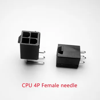50PCS/1LOT 5559 4.2 mm, negru, 2*2P 4P 4PIN de sex feminin ac soclu Drepte sau Curbe ac pentru calculator PC ATX conector de Alimentare CPU