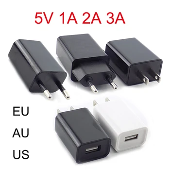 5V 1A 2A 3A Călătorie Adaptor USB Încărcător de Telefon de Alimentare Adaptor de Perete de Încărcare Desktop Power Bank UE/SUA/AU Plug alb negru