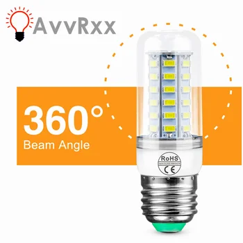 AvvRxx LED E27 E14 220V Porumb Bec 24 36 48 56 69 72 Led-uri SMD 5730 Lampada LED Lampă Candelabru LED Candle Light Bombilla