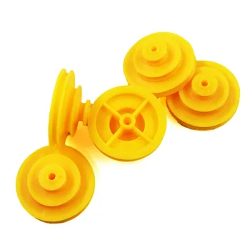 Centura galbenă Roata 27x18x9 Trei Straturi de Plastic de Antrenare Reductor Scripete Model de Jucărie Piese de Tehnologie 5PCS/LOT