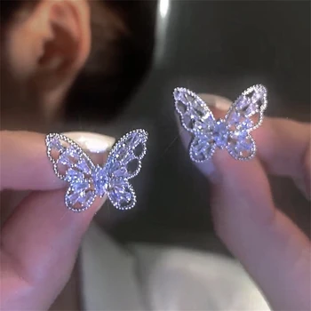 Coreeană Spumante Fluture Zână Manșetă De Ureche Clip Cercei Pentru Femei De Moda Fara Piercing Ureche Clipuri Petrecere De Nunta Bijuterii Cadou