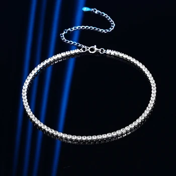 COSYA Argint 925 Ridicat de Carbon Diamant Creat Colierele Lanturile de Tenis Colier Pentru Femei Spumant de Partid Bijuterii Fine