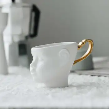 Fata Cana Cuplu Ceramice Aur Pictate Ceașcă De Cafea Stil Nordic Designer De Creatie Cupa