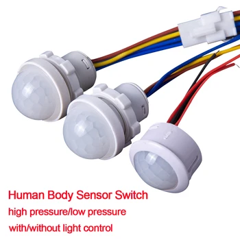 LED PIR Senzor de Mișcare Infraroșu Comuta Automat Pe Off Întrerupător AC 110V 220V 240V Senzor PIR Detector Smart Switch