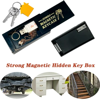 Magnetic Puternic Cheie De Masina Seif Portabil Cheie De Blocare Suport Cutie Magnet În Aer Liber Rezerva Pentru Biroul De Acasă Camion Masina Caravana Secret Box