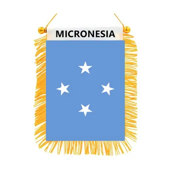 Micronezia Drapelul Național Dublă Față-Verso Mini Agățat Steaguri De Înaltă Calitate Din Poliester Imprimat Decor Acasă Banner
