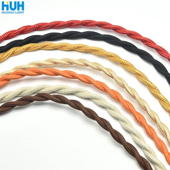 Multicolor Culoare Împletitură de Sârmă Răsucită DIY Lampa Sârmă Răsucită 2×0.75 Metri Edison Retro Cablu de Alimentare