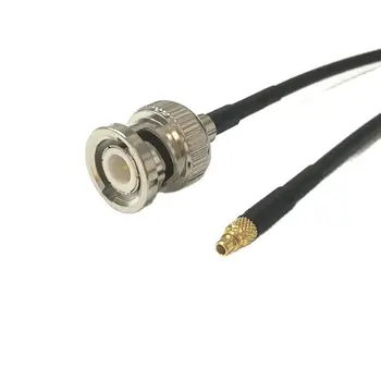 RF Cablu Coaxial BNC Plug de sex Masculin pentru a MMCX de sex Masculin Drept Unghi Drept Adaptorul cu Coadă RG174 10/15/20/30/50/100CM Pentru placa Wifi