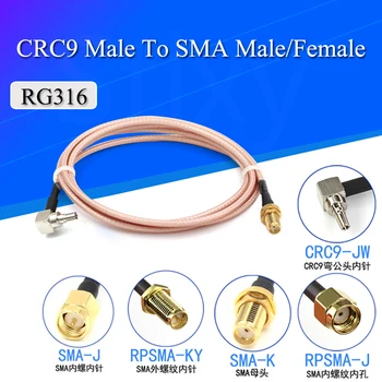 SMA de sex Feminin pentru a CRC9 de sex MASCULIN Conector Unghi Drept RG316 Coadă Cablu 10CM-200CM SMA-K/CRC9-JW CRC9 să SMA
