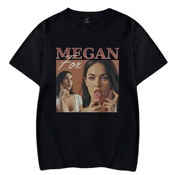 Vintage Megan Fox Tricou 2D Vara Harajuku Bărbați Femei T-shirt Mâneci Scurte Street Wear Tricou Grafic T shirt Îmbrăcăminte Unisex