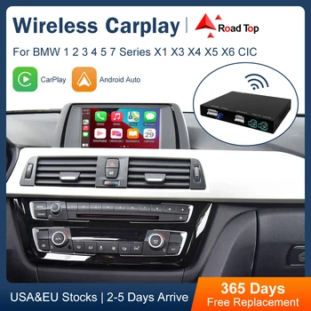 Wireless Apple CarPlay, Android Auto pentru BMW CIC 1 2 3 4 5 Seria 7 X1 X3 X4 X5 X6 F10 F11 F07 F01 F02 E84 F25 F26 E70 E71