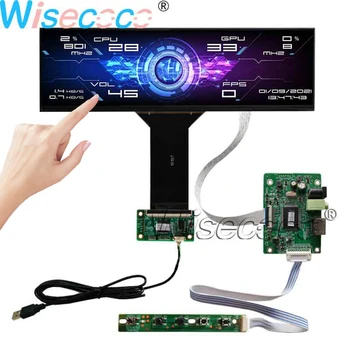 Wisecoco 12.6 Inch IPS Fâșie Lungă Bar LCD Display 1920*515 Ecran Tactil Rezistiv cu EDP Placa Controlerului de Host AIDA64