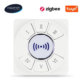 Yagusmart 6 Bande Tuya Zigbee Comutator cu Buton Alexa Control Vocal Inteligent Wireless Scena Switch-uri Smart Home Dispozitiv